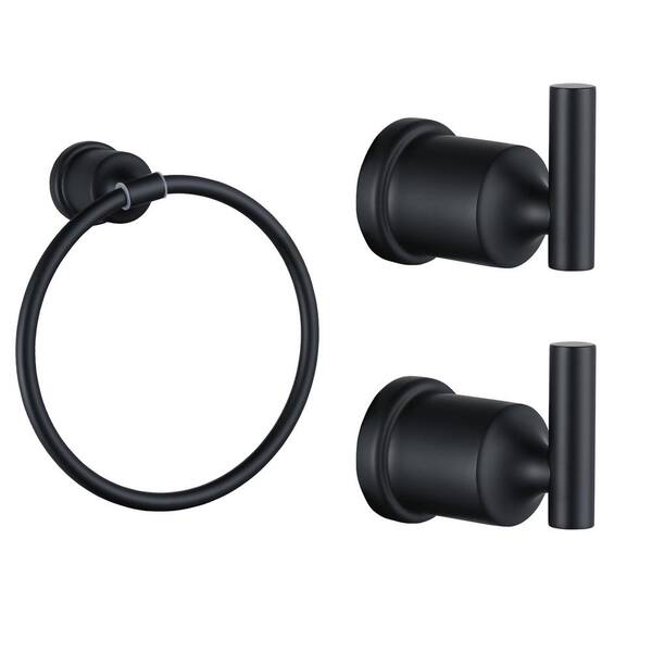 ALEASHA 3Piece Bath Hardware Set with Mounting Hardware in Matte Black