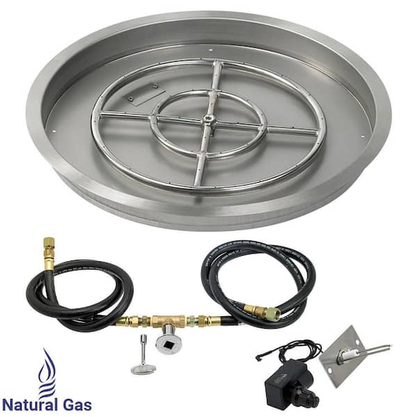 Fire Pit Pan With Spark Ignition Kit, Fire Pit Burner Pan