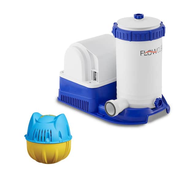 HEY! Cool Pool Flip Plop Mineral Cleaning Care with Bestway Water Filter Pump