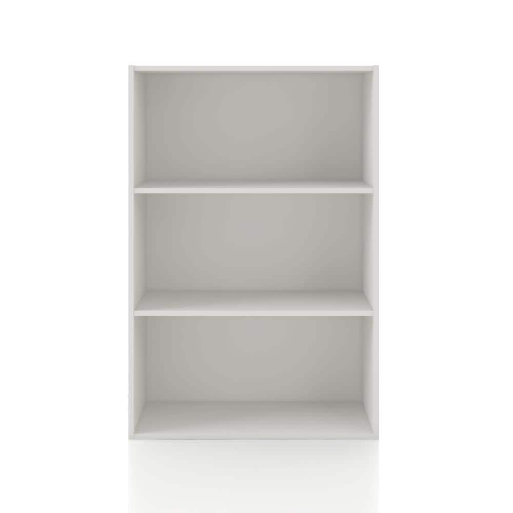 White Stackable 3-Tier Wood Cube Storage Bookcase
