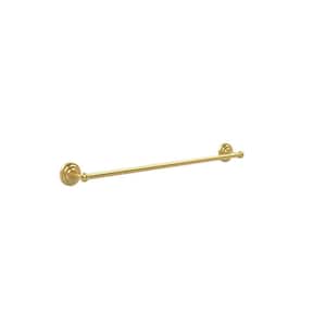 Que New Collection 30 in. Back to Back Shower Door Towel Bar in Unlacquered Brass
