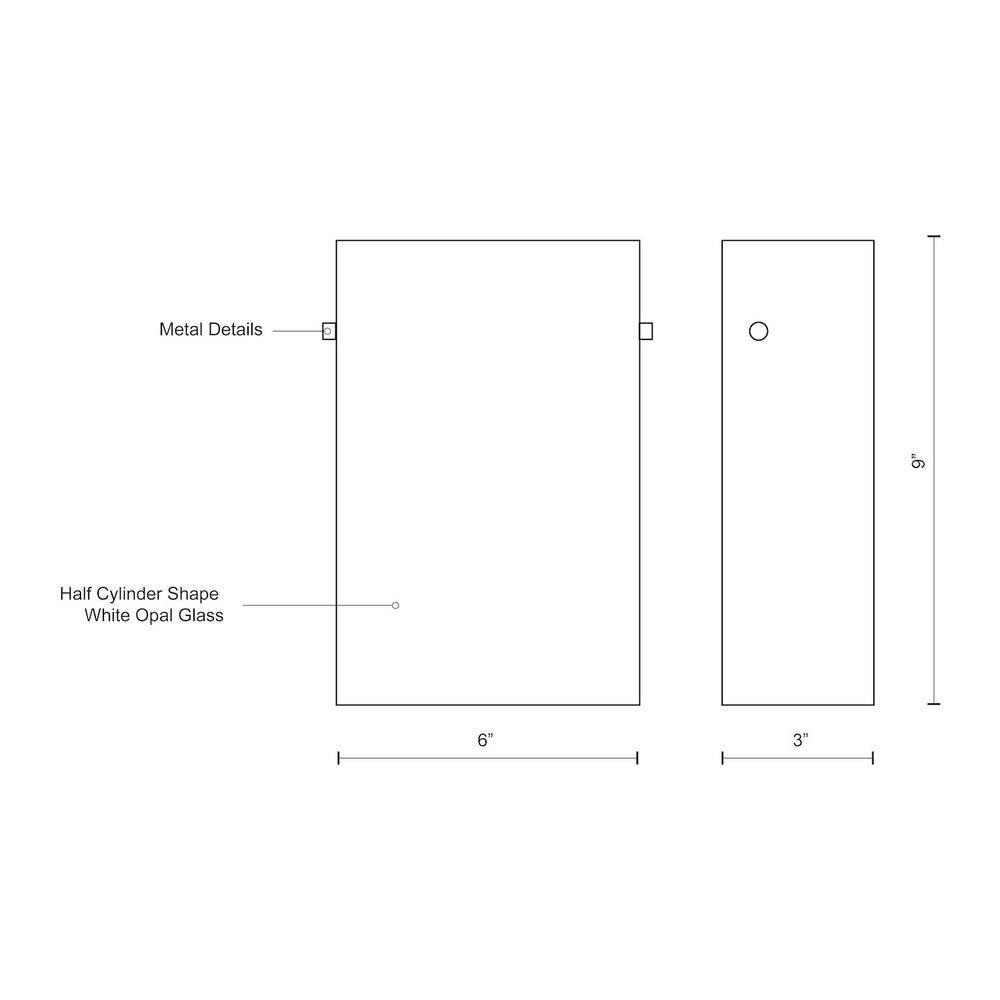 Modern Dimmable Nickel Wall Sconce with White Glass Shade