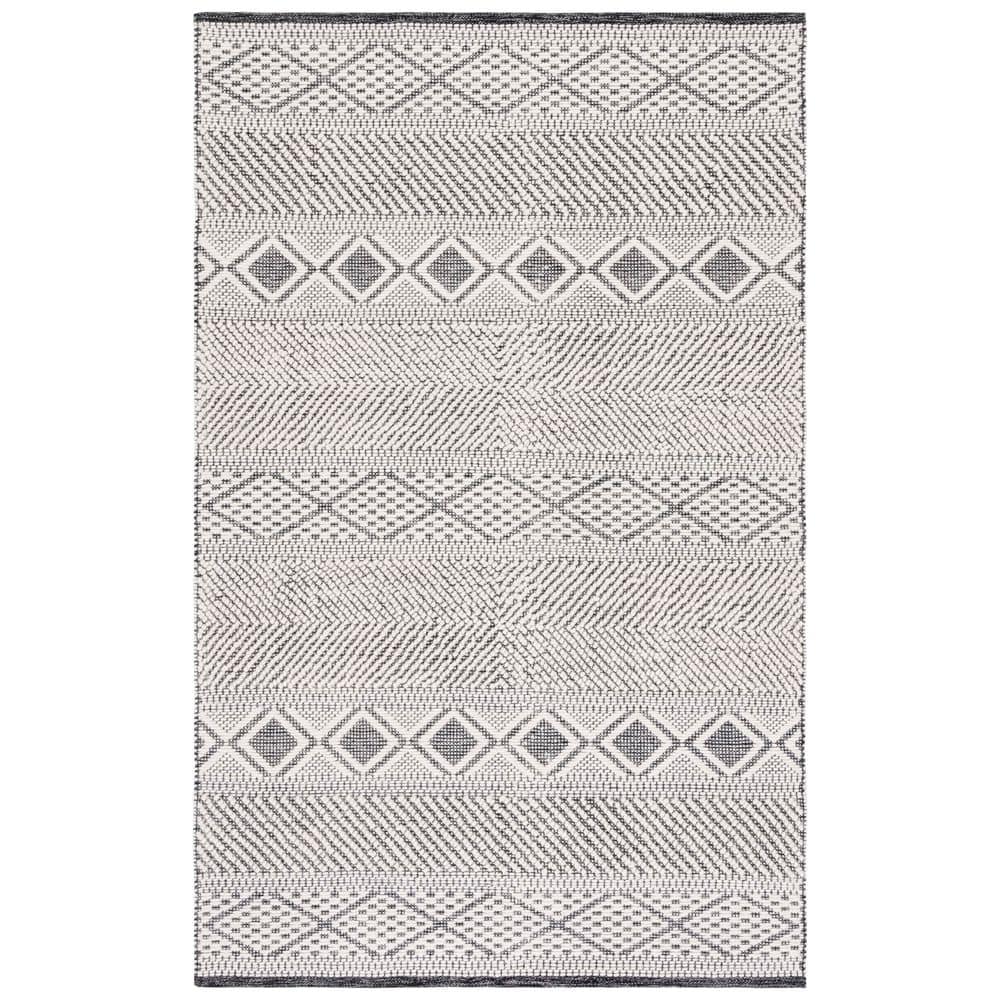 Vermont 5 ft. x 8 ft. Ivory/Black Diamond Striped Geometric Area Rug price history on PriceWatchPro