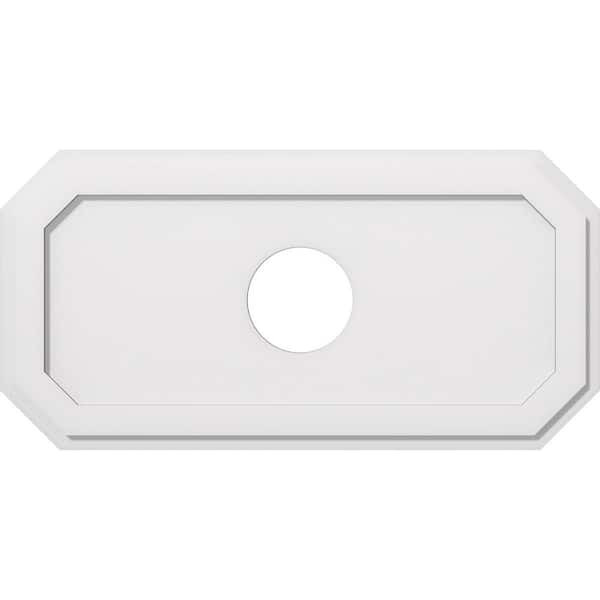 Ekena Millwork 34 in. W x 17 in. H x 6 in. ID x 1 in. P Emerald Architectural Grade PVC Contemporary Ceiling Medallion