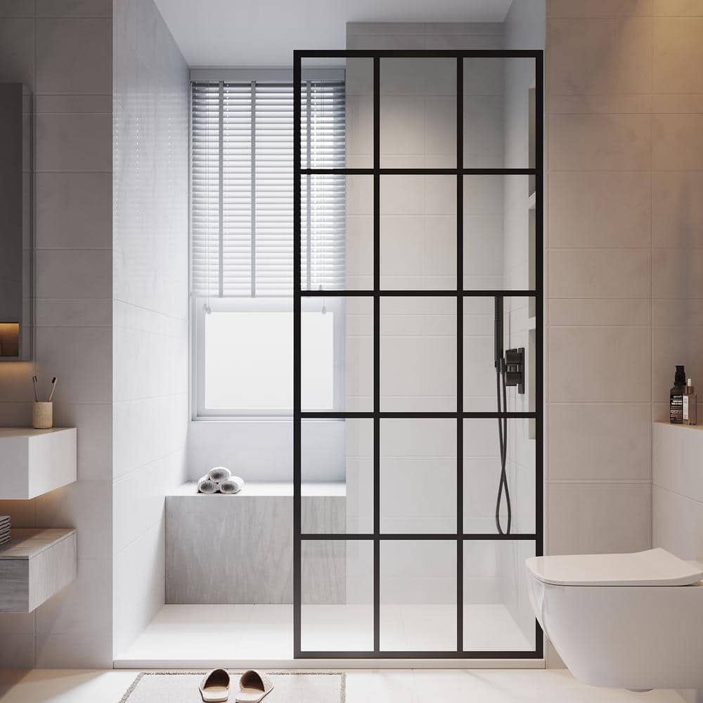 UNIKOO UKP02 32 in. W x 78 in. H Frameless Fixed Shower