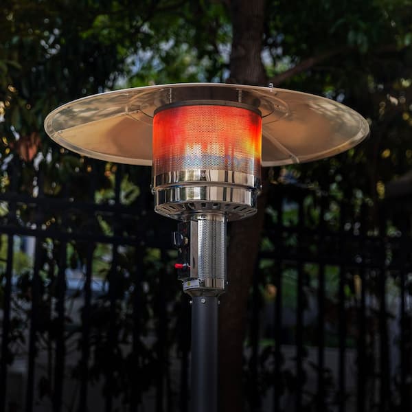 Nuu Garden Metal Sparkling Gray Propane Gas Outdoor Heater with