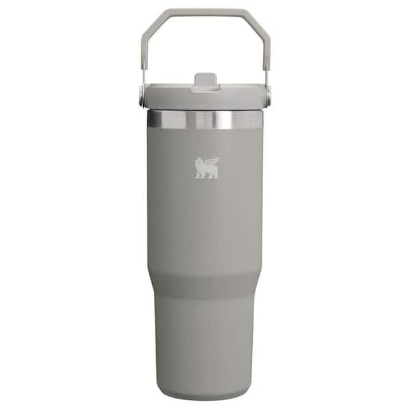 30 oz. Stainless Steel Tumbler-Vacuum Insulated Water Bottle for Home with Straw Leak Resistant Flip Cold in Ash