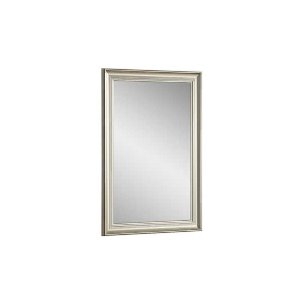 Design Element Vera 24 in. W x 36 in. H Rectangle Steel Champagne Wall Mirror