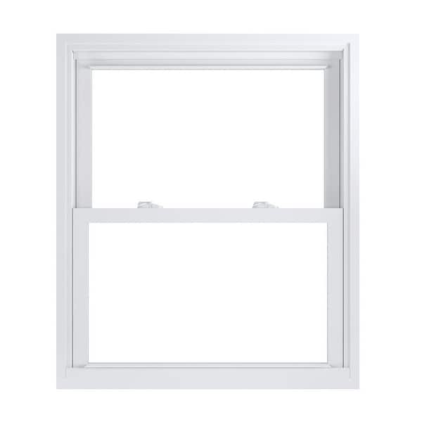 American Craftsman 31.75 in. x 37.25 in. 70 Pro Series Low-E Argon Glass Double Hung White Vinyl Replacement Window, Screen Incl