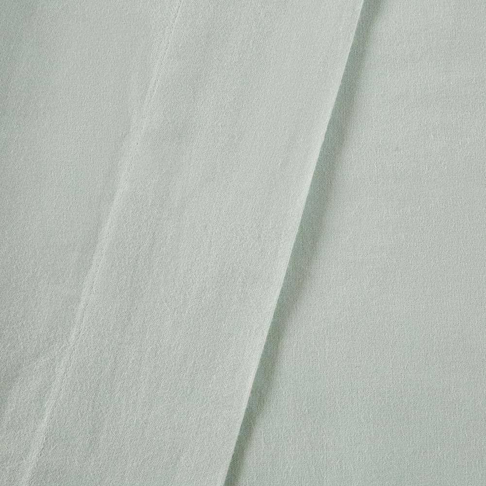 Seafoam Solid Queen Cotton Flannel 4-Piece Sheet Set