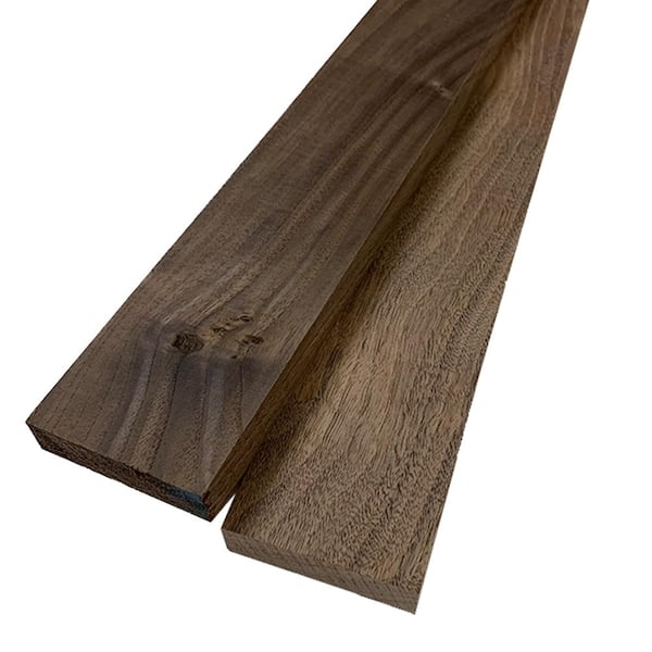 Swaner Hardwood 1 in. x 3 in. x 8 ft. Walnut S4S Board (2-Pack)  OL04021696WA - The Home Depot