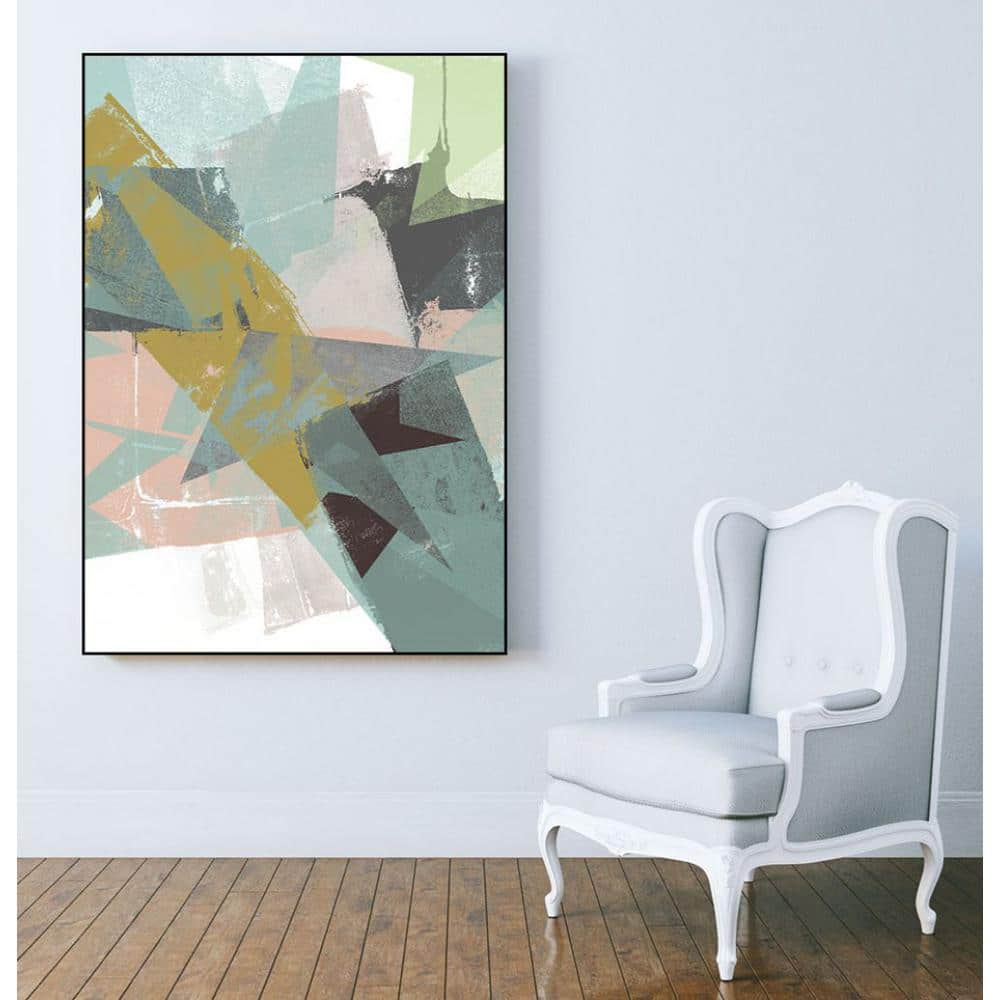 30 in. x 40 in. Color Patches I by Jennifer Goldberger Framed Wall Art