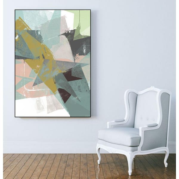 Unbranded 30 in. x 40 in. "Color Patches I" by Jennifer Goldberger Framed Wall Art