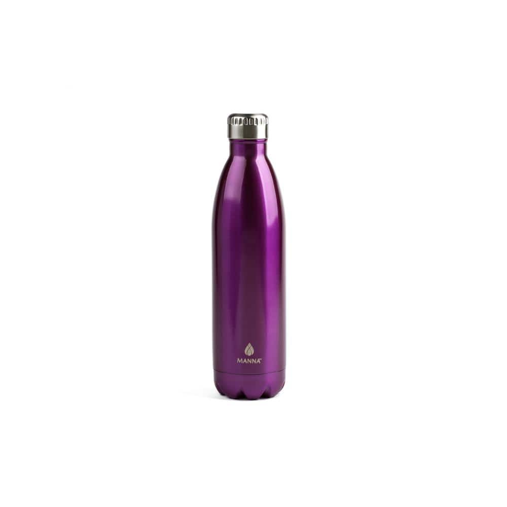 PURE Drinkware, Stainless Steel Vacuum Insulated Metallic Water Bottle, 24  oz, Black
