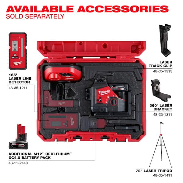 Milwaukee M12 165 Ft. Self-Leveling 360 Degree Green Single Plane Line Laser  Level (Tool Only) - Town Hardware & General Store