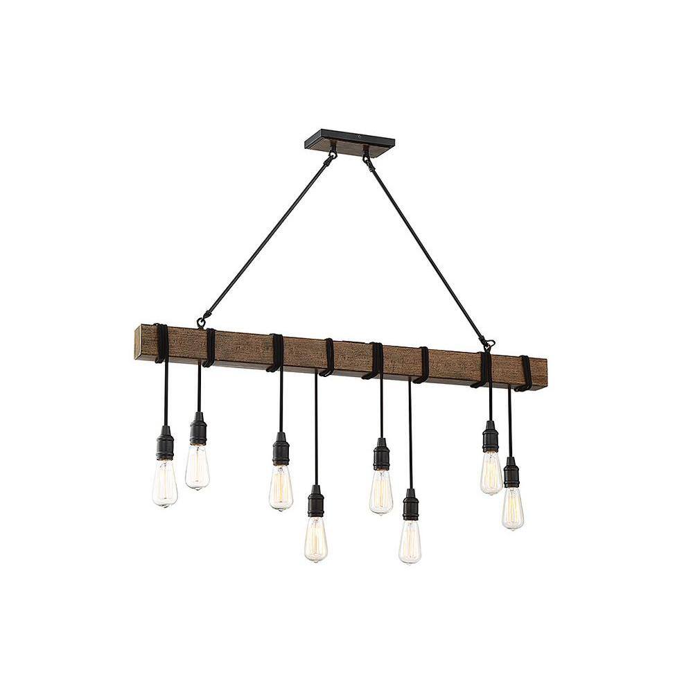 Savoy House Burgess 8-Light Rustic Bronze Linear Pendant