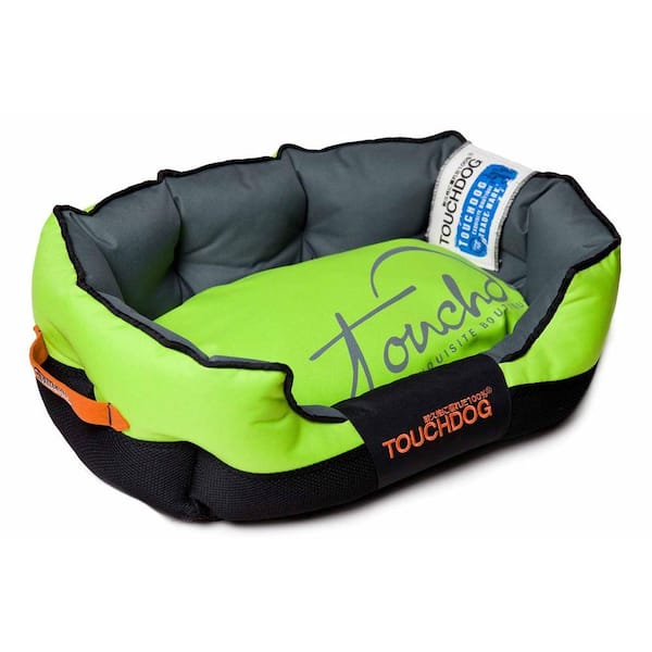 Touchdog Medium Mink Green and Black Bed