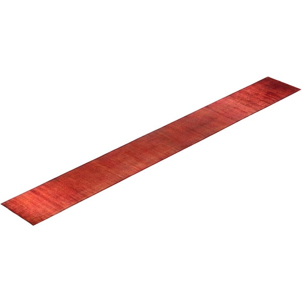 Overdyed Orange 3 ft. x 24 ft. Solid Wool Indoor Runner Rug