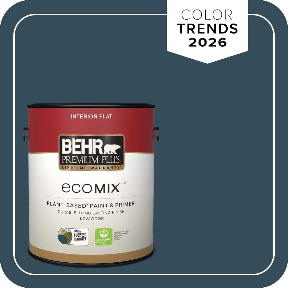 1 gal. Home Decorators Collection #HDC-CL-28 Nocturne Blue Flat EcoMix Plant-Based Interior Paint & Primer price history on PriceWatchPro