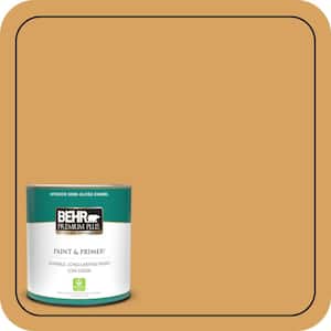 1 qt. #MQ4-10 Amber Brew Semi-Gloss Enamel Low Odor Interior Paint & Primer