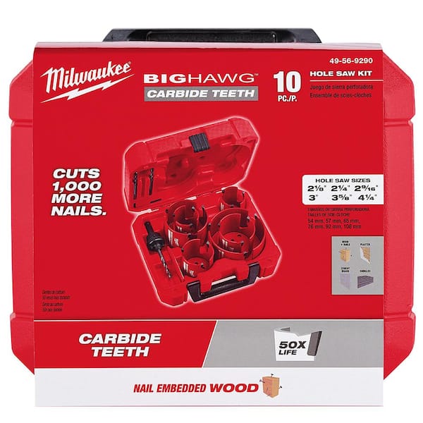 Milwaukee Hole Dozer Bi-Metal Hole Saw Kit with BIG HAWG Carbide