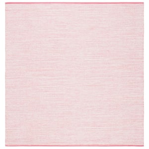 Montauk Pink/Fuchsia 6 ft. x 6 ft. Solid Color Square Area Rug