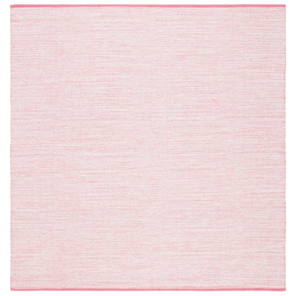 Montauk Pink/Fuchsia 6 ft. x 6 ft. Solid Color Square Area Rug