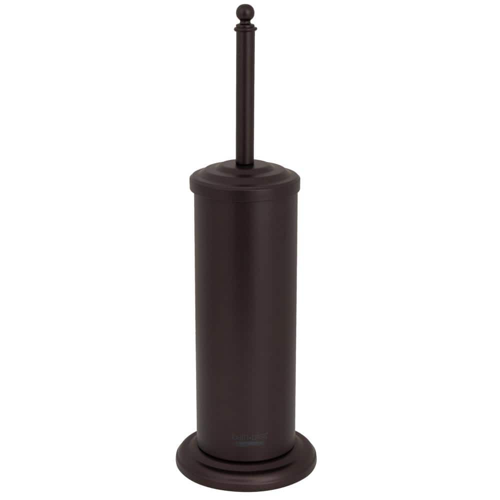 Oil-Stained Bronze Metal Toilet Brush and Holder Set
