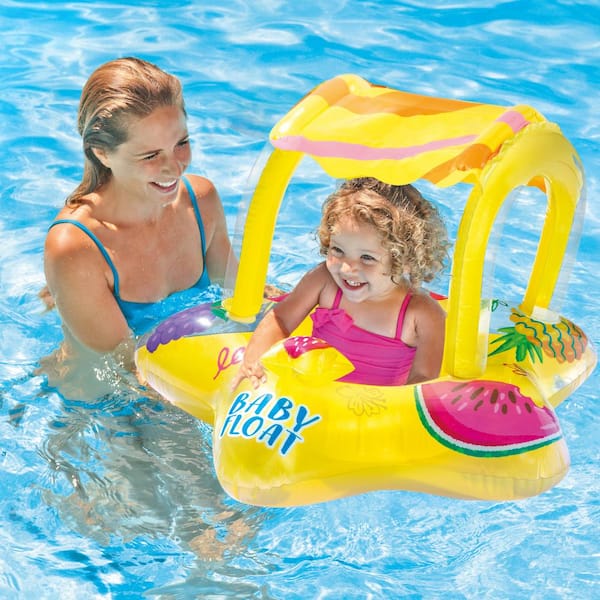 Intex Baby Kiddie Float Inflatable Swimming Pool Floatie Tube Raft 32in X 26in for sale online 