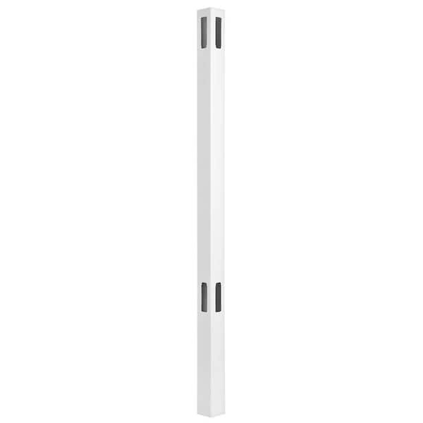 Unbranded 5 in. x 5 in. x 8 ft. White Polypropylene Fairfax Corner Fence Post