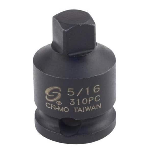 5/16 in. 3/8 in. D Impact Pipe Plug 4-Point Male Black Socket