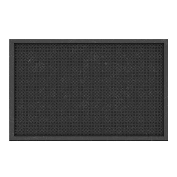 Easy clean, Waterproof Non-Slip Indoor/Outdoor Rubber Boot Tray, 18 in. x 28 in., Black Tray