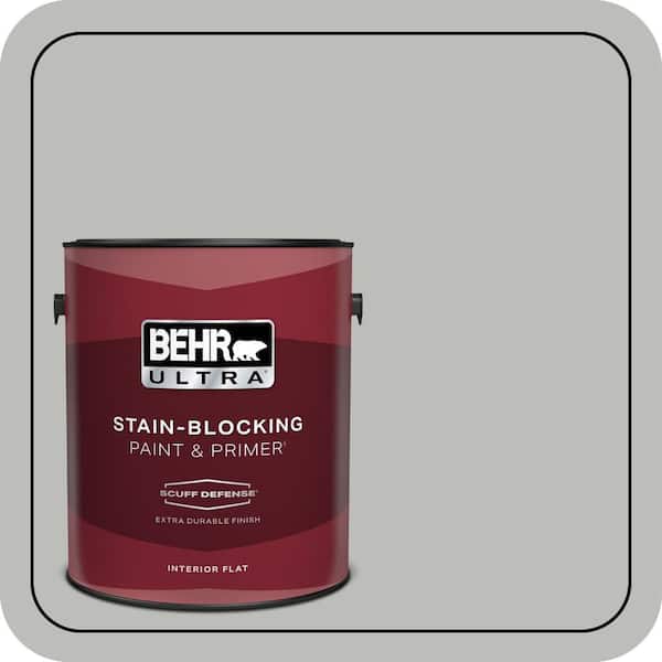 BEHR ULTRA 1 gal. #PPU24-17 Hailstorm Gray Extra Durable Flat Interior Paint & Primer