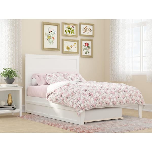 AFI NoHo White Full Bed with Twin Trundle