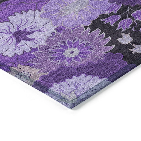 Chantille Machine Washable Indoor/Outdoor Abstract ACN2295 Purple 3 ft. x 5 ft. Area Rug