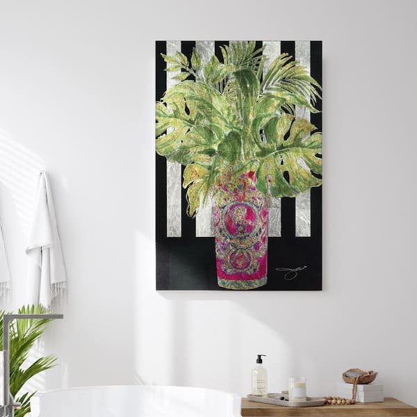 Empire Art Direct "Nature and Style" Reverse Printed Tempered Glass with Silver Leaf 48 in. x 32 in. x 0.2 in.