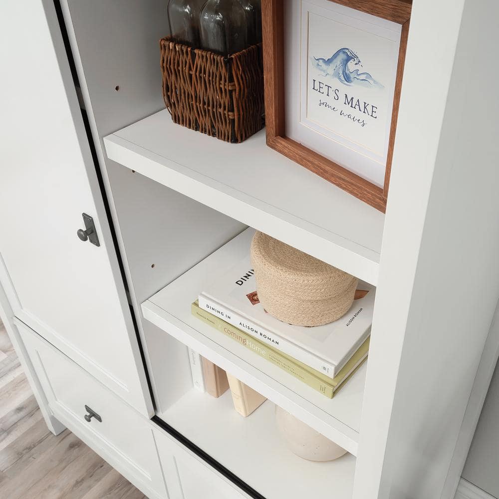 White Adjustable Shelving Office Storage Cabinet with File Drawers