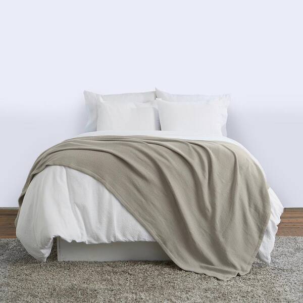 FRESHFOLDS Brown 100 Premium Cotton King Lightweight Layering Blanket EC800037 The Home Depot