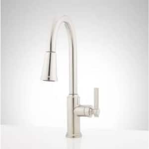Single Handle Greyfield Pull Down Sprayer Kitchen Faucet in Stainless Steel