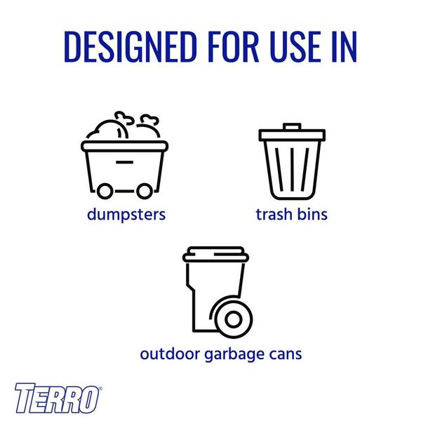TERRO T800 Garbage Guard Trash Can Insect Killer – Kills Flies, Maggots, Roaches, Lasts Up To 4 Months