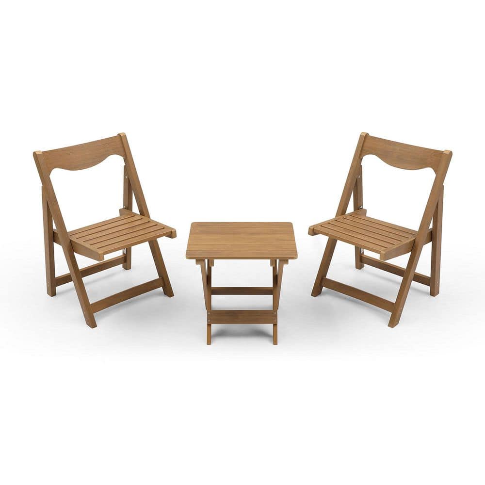 Teak 3-Piece Plastic Rectangle Outdoor Bistro Set price history on PriceWatchPro