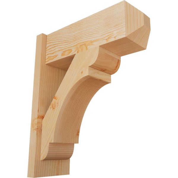 Ekena Millwork 8 in. x 24 in. x 20 in. Douglas Fir Olympic Craftsman Smooth Outlooker