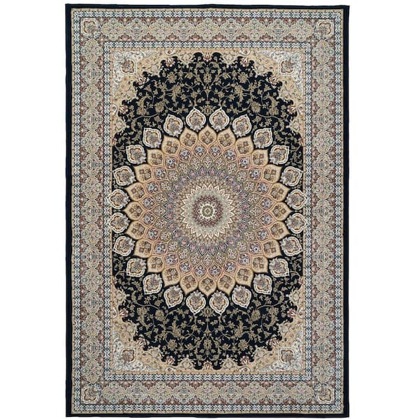 Unbranded Lawrence Navy 9 ft. x 13 ft. Indoor Area Rug