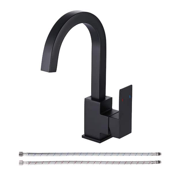Single-Handle Kitchen Bar Faucet in Matte Black