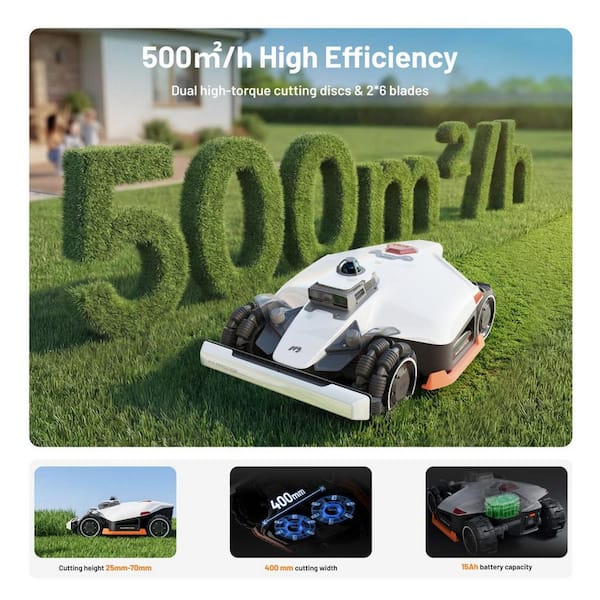 MAMMOTION Luba 3 AWD 16 in. 360° LiDAR Robot Lawn Mower (3/4 Acre