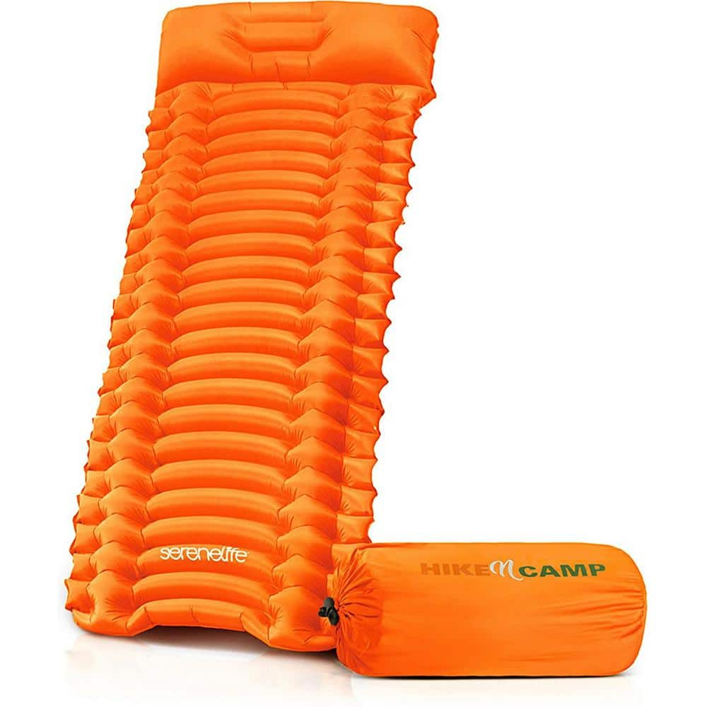 SereneLife Orange Ultralight Sleeping Pad and Carrying Bag