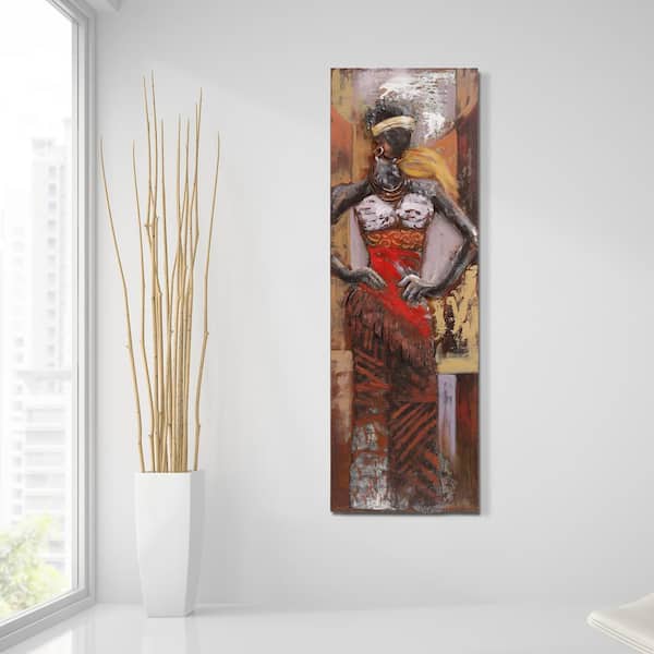 Empire Art Direct 60 in. x 20 in. "Miss-tic" Mixed Media Iron Hand Painted Dimensional Wall Art