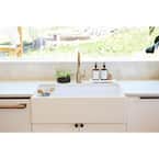 Bradstreet II 33 in. Farmhouse Single Bowl Crisp White Fireclay Kitchen Sink
