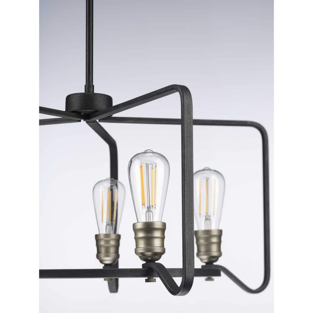 Black Iron Cage 25" Industrial Chandelier