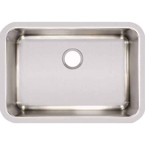 Elkay Lustertone 27in. Undermount 1 Bowl 18 Gauge  Stainless Steel Sink Only and No Accessories